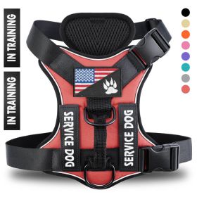 Unbranded — Reflective Breathable Polyester Dog Harness Solid Color Adjustable Lightweight Step In Everyday Fit (Option: Red-L)