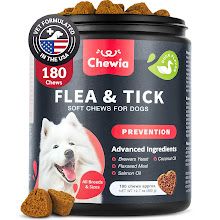 Dog Flea And Tick Treatment Chews Prevention For Dogs Chewables Natural Soft Treats Immune Support Supplement (Option: Chewia)