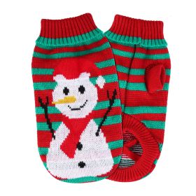 CooShou Pet Christmas Sweater Sizes S-XL Stylish Cute Pattern Comfortable Skin-Friendly Small Medium Dogs Puppy (Option: Snowman_XL)