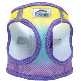 American River Ombre Choke Free Adjustable Mesh Harness Small Medium Large Breeds Reflective Safety Design (Color: Lemonberry Ice, size: XX-Small)