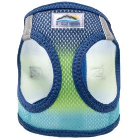 American River Ombre Choke Free Adjustable Mesh Harness Small Medium Large Breeds Reflective Safety Design (Color: Northern Lights, Size: X-Small)