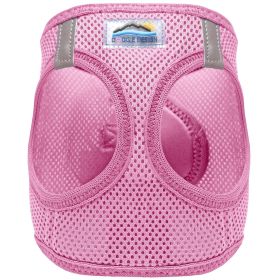 American River Solid Adjustable Step In Safety Mesh Harness Reflective Lightweight No Pull Design Small Medium Breeds (Color: Candy Pink, Size: XX-Small)