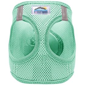 American River Solid Adjustable Step In Safety Mesh Harness Reflective Lightweight No Pull Design Small Medium Breeds (Color: Teal, Size: XX-Small)