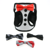 Formal Adjustable Secure Soft Mesh Step In American River Tuxedo Harness Interchangeable Bows Reflective Trim and Double D Ring Safety