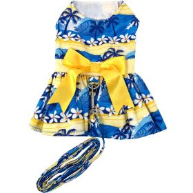 Catching Waves Dress Summer Beach Outfit Lightweight Cotton Matching Leash Doggie Design Coastal Apparel XS-XL (Size: X-Large)