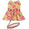 Doggie Design Citrus Slice Summer Apparel Bright Printed Cotton Dog Dress Leash Set Lightweight Comfortable Fit Sizes XS–XL