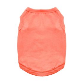 Doggie Design Cotton Tank Lightweight Breathable Solid Color Sleeveless Apparel Customizable Blank Shirt XS-XXXL (Color: Coral, Size: 2X-Large)