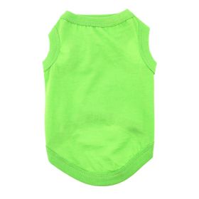 Doggie Design Cotton Tank Lightweight Breathable Solid Color Sleeveless Apparel Customizable Blank Shirt XS-XXXL (Color: Green Flash, Size: 3X-Large)