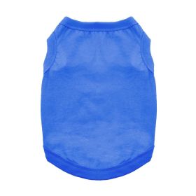 Doggie Design Cotton Tank Lightweight Breathable Solid Color Sleeveless Apparel Customizable Blank Shirt XS-XXXL (Color: Nautical Blue, Size: large)