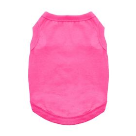 Doggie Design Cotton Tank Lightweight Breathable Solid Color Sleeveless Apparel Customizable Blank Shirt XS-XXXL (Color: Raspberry Sorbet, Size: small)