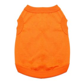 Doggie Design Cotton Tank Lightweight Breathable Solid Color Sleeveless Apparel Customizable Blank Shirt XS-XXXL (Color: Sunset Orange, Size: 3X-Large)