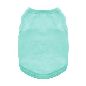 Doggie Design Cotton Tank Lightweight Breathable Solid Color Sleeveless Apparel Customizable Blank Shirt XS-XXXL (Color: Teal, Size: X-Small)