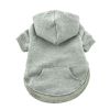 Gray Flex Fit Dog Hoodie Stretch Cotton Spandex Pullover Warm Thick Sweatshirt Kangaroo Pocket Leash Hole Winter Apparel Small Large Breeds