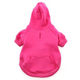 Gray Flex Fit Dog Hoodie Stretch Cotton Spandex Pullover Warm Thick Sweatshirt Kangaroo Pocket Leash Hole Winter Apparel Small Large Breeds (Color: Pink, Size: 2X-Large)