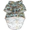 Doggie Design Hawaiian Camp Shirt 100 Percent Cotton Tropical Print Button Up Lightweight Summer Apparel Leash Hole Multiple Sizes Styles