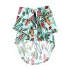 Doggie Design Hawaiian Camp Shirt 100 Percent Cotton Tropical Print Button Up Lightweight Summer Apparel Leash Hole Multiple Sizes Styles
