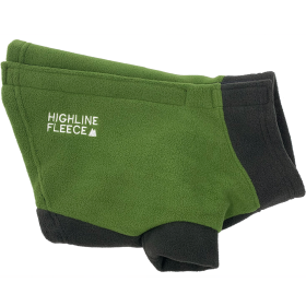 Doggie Design Highline Fleece Step In Dog Coat Adjustable Touch Fastener Closure Warm Pullover Lightweight Winter Multiple Colors Sizes Comfortable (Color: Two Tone Green, Size: Size 10)