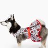 Doggie Design Red Velvet Christmas Harness Dress Rhinestone Belt Fur Trim Holiday Outfit Leash Set Festive Winter Apparel Small Medium Large Breeds