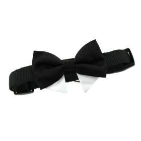 Bow Tie Universal Dog Classy (Color: Black with Starter Collar, size: 2X-Large)
