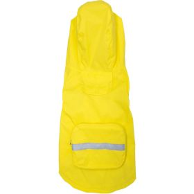 Doggie Design Lightweight Waterproof Packable Raincoat Mesh Lined Windbreaker Compact Travel Jacket All Weather Protection Small Medium Large Breeds (Color: yellow, Size: 2X-Large)