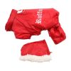Red Warm Waterproof Winter Dog Snowsuit Sherpa Lined Hooded Coat Jacket