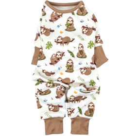 Soft Dog Pajamas Comfort Adorable Onesie (Color: Sloths, Size: X-Small)