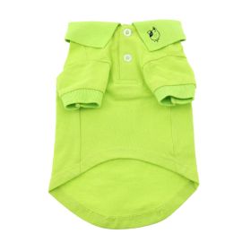 Doggie Design Solid Dog Polo Sophistication Casual Embroidered Breathable Everyday (Color: Green Flash, Size: 3X-Large)