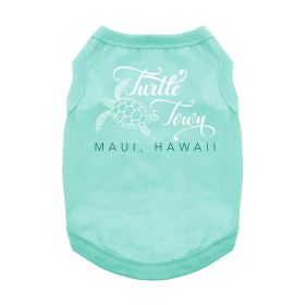 Doggie Design Turtle Town Maui Dog Shirt Beach Tropical Comfortable (Color: Teal, Size: X-Large)