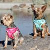 Wrap and Snap Harness Sunset Hibiscus Adjustable Soft Mesh Easy Wear Choke Free Secure Fit Doggie Design