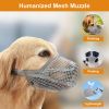 Dog Muzzle Adjustable Mesh Soft Fabric Long Snout Training Tool Anti-Biting CCS