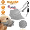 Dog Muzzle Adjustable Mesh Soft Fabric Long Snout Training Tool Anti-Biting CCS