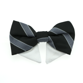 Bow Tie Universal Dog Classy (Color: Black and Silver Stripe, size: Type 2)