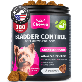 Chewia Dog UTI Treatment Cranberry Supplement Bladder Kidney Support Balanced PH Levels Allergen Free Daily Urinary Wellness (Option: 1PC)