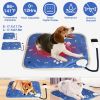 Pet Heating Pad 86 141F Adjustable Timer 0 12Hr Digital Display Waterproof Chewing Resistant Cozy Warm Durable Puppy Design