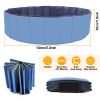 Unbranded Foldable Dog Pool Summer Cooling Outdoor Water Play Bathing Travel Easy Storage Heavy Duty PVC Pet Swimming Pool Durable Fun