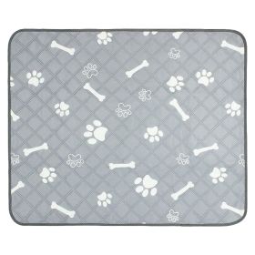 Reusable Dog Pee Pads Washable Anti Slip Layered Absorbent Med Lg Housebreaking Whelping Durable Training Mat (Option: L)
