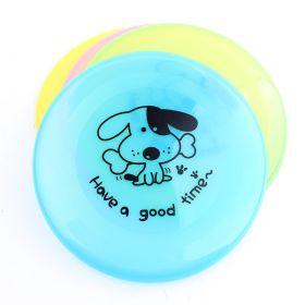 Unbranded Silicone Flying Saucer Dog Toy Funny Pet Flying Disc Chew‑Resistant Puppy Training Interactive Outdoor Play Supplies (Option: random color-1PC)