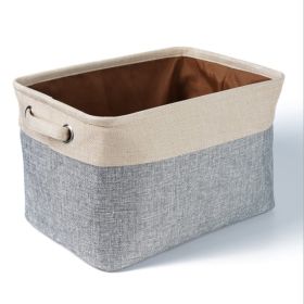 Unbranded Dog Toy Basket Linen Storage Bin Foldable Organizer Toys Clothes Shoes Items Japanese Home Organization (Option: Beige-1PCS)