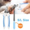 Unbranded Stainless Steel Dog Nail Clipper Safety Guard Ergonomic Handle Precision Cutting Two Option Daily Grooming Tool