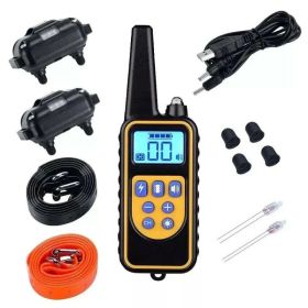 Unbranded 3000 FT Remote Dog Training Collar Waterproof Receiver Rechargeable Handheld Long‑Distance Obedience Support (Option: For2Dogs)
