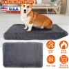 Aonai Long Plush Dog Bed Egg Crate Sponge Non Slip Bottom Cozy Warm Durable Removable Cover Puppy Supportive Sleep Design