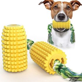 Unbranded Dog Chew Toy Durable TPR Squeaky Interactive Puppy Teeth Treat Dispensing Play (Color: yellow)