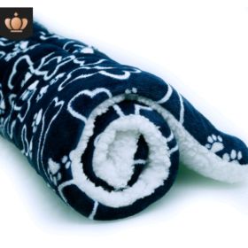 Coral Cashmere Dog Blanket Ultra Soft Reactive Dyed Premium Comfort Throw CCS (Option: Blue bone-S50x30)