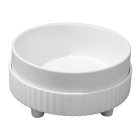 Unbranded Heated Pet Water Bowl Ceramic USB Low Power 5V 1A Corrosion Heat Resistant Elevated Stand Detachable Clean Safe Puppy (Option: 1Bowl)