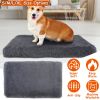 Aonai Long Plush Dog Bed Egg Crate Sponge Non Slip Bottom Cozy Warm Durable Removable Cover Puppy Supportive Sleep Design