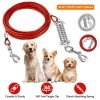 iMounTEK Heavy Duty Anti Tangle Dog Tie Out Cable Strong Steel Swivel Design Spring Support Secure Outdoor Containment Durable Training