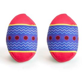 Unbranded Egg Shaped Dog Toy Squeaky Chew Play Non-Toxic Durable Washable Sound Module 2-Pack (Option: Two RED)