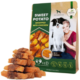 Beloved Pets Sweet Potato Chicken Wrapped Dog Chews Natural Grain Free Human Grade Dried Snacks High Protein Long Lasting Treat Design (Option: 1PC)