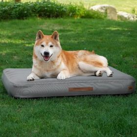 Adopet Inflatable Dog Bed Waterproof No Slip Removable Washable Travel Mat Dogs Portable Camping (Option: Greyxlc)