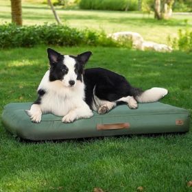 Adopet Inflatable Dog Bed Waterproof No Slip Removable Washable Travel Mat Dogs Portable Camping (Option: GreenL)